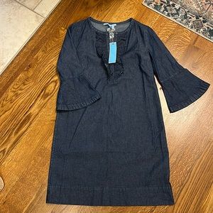 Draper James Chambray Ruffle Shift Dress  - perfect for spring!